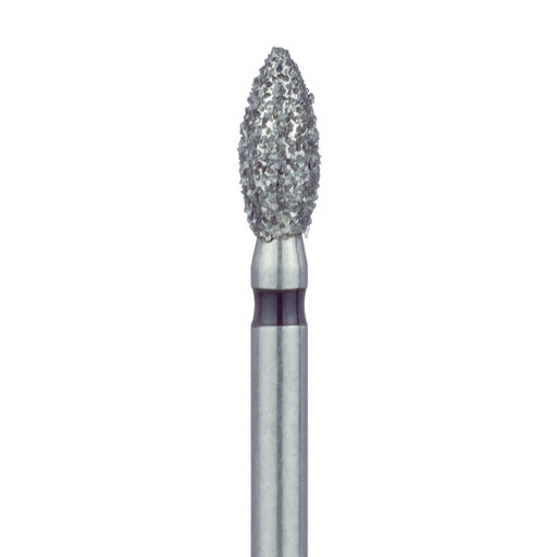 Pointed Football Diamond Bur, 2.3mm Ø, Super Coarse, FG - 830H-023-FG - Avtec Dental