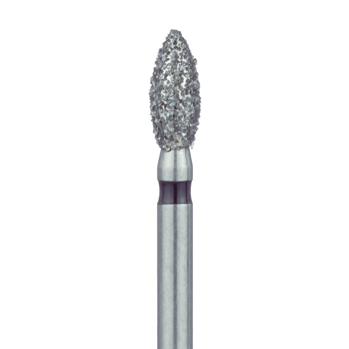 Pointed Football Diamond Bur, 2.3mm Ø, Super Coarse, FG - 830H-023-FG - Avtec Dental