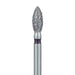 Pointed Football Diamond Bur, 2.3mm Ø, Super Coarse, FG - 830H-023-FG - Avtec Dental