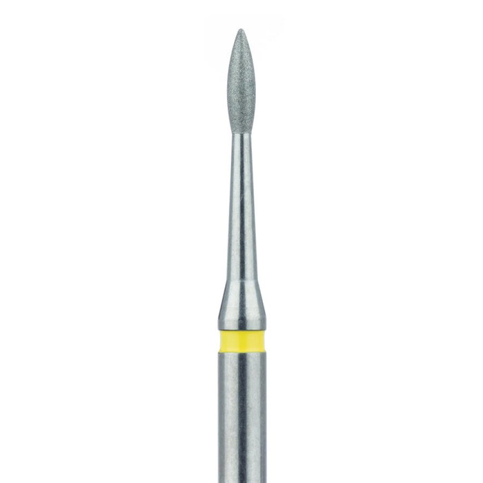 Root Planing, Long Pointed Football Diamond Bur, 1.4mm Ø, Extra Fine, RAL - 830LC-014-RAL - Avtec Dental