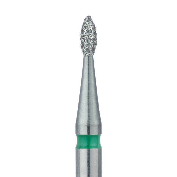 Pointed Football Diamond Bur, 1.6mm Ø, Coarse, RA - 831G-016-RA - Avtec Dental