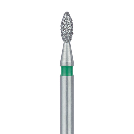 Pointed Football Diamond Bur, 1.6mm Ø, Coarse, FG - 831G-016-FG - Avtec Dental