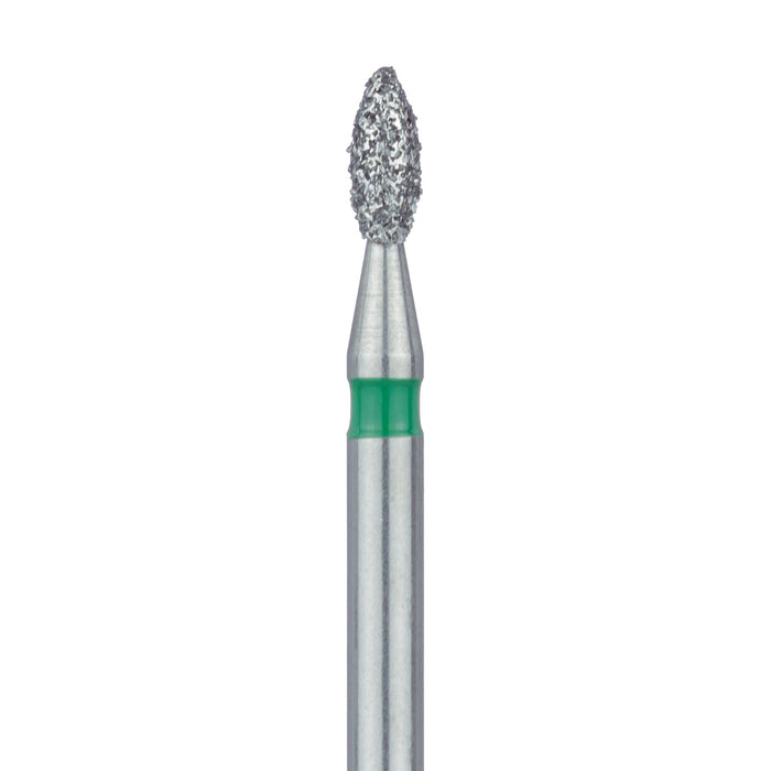 Pointed Football Diamond Bur, 1.6mm Ø, Coarse, FG - 831G-016-FG - Avtec Dental