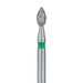 Pointed Football Diamond Bur, 1.8mm Ø, Coarse, FG - 831G-018-FG - Avtec Dental