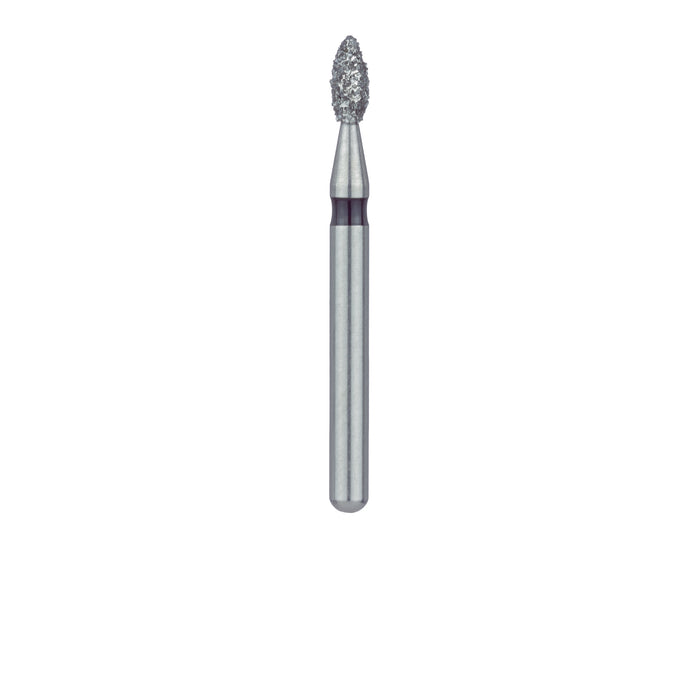 Pointed Football Diamond Bur, 1.6mm Ø, Super Coarse, FG - 831H-016-FG - Avtec Dental