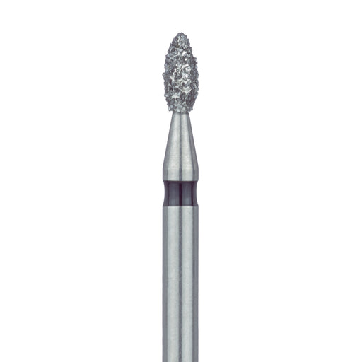 Pointed Football Diamond Bur, 1.6mm Ø, Super Coarse, FG - 831H-016-FG - Avtec Dental
