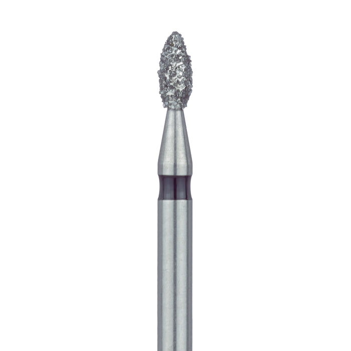 Pointed Football Diamond Bur, 1.6mm Ø, Super Coarse, FG - 831H-016-FG - Avtec Dental