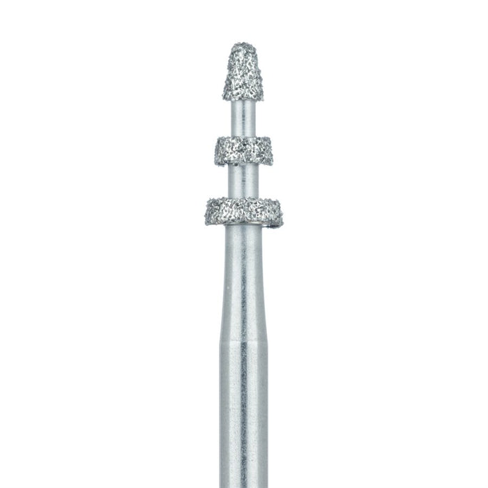 Depth Cutter Diamond Bur, Modified Depth Limiting, .3mm / .5mm / .7mm, Medium, FG - 834W-025-FG - Avtec Dental