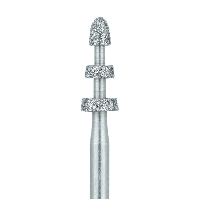 Depth Cutter Diamond Bur, Modified Depth Limiting, .5mm / .7mm / .9mm, Medium, FG - 834W-031-FG - Avtec Dental