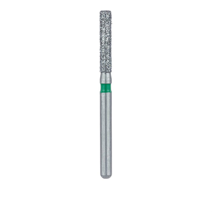 Single-Use Diamond Bur, Sterile, 25 Pack, 1.6mm Ø, Flat End Cylinder, 8mm Working Length, Coarse, FG - 0716.8C - Avtec Dental