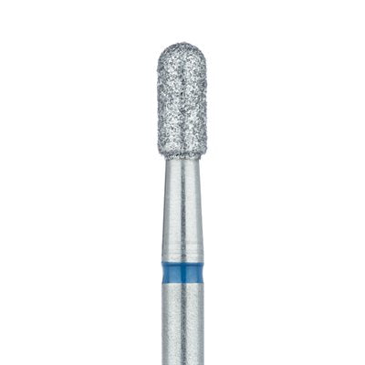 Long Round End Cylinder Diamond Bur, 2.7mm Ø, Medium, HP - 838L-027-HP - Avtec Dental