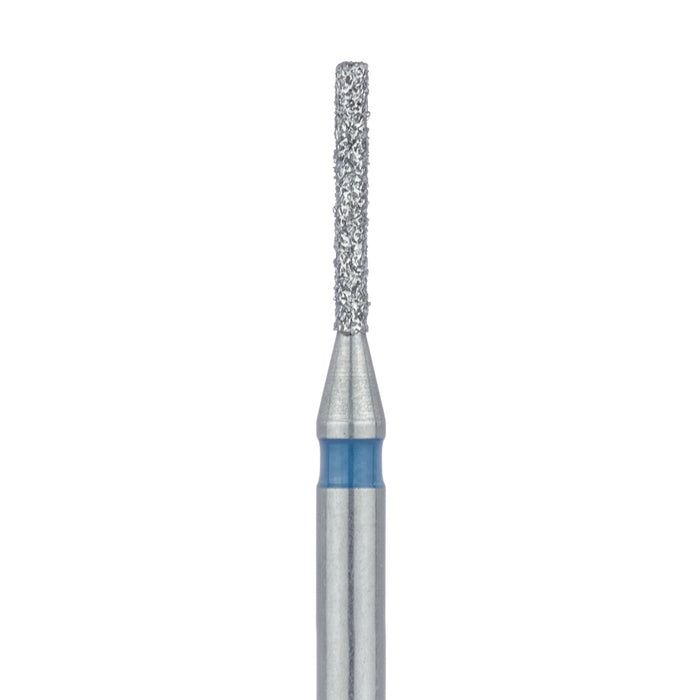 Round Edge Long Cylinder Diamond Bur, 0.8mm Ø, Medium, FG - 841-008-FG - Avtec Dental