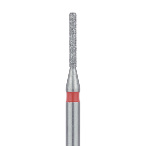 Round Edge Long Cylinder Diamond Bur, 0.8mm Ø, Fine, FG - 841F-008-FG - Avtec Dental
