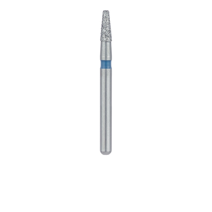 Tapered Round Edge Diamond Bur, 1.6mm Ø, Medium, 0.9mm Tip Ø, FG - 845R-016-FG - Avtec Dental