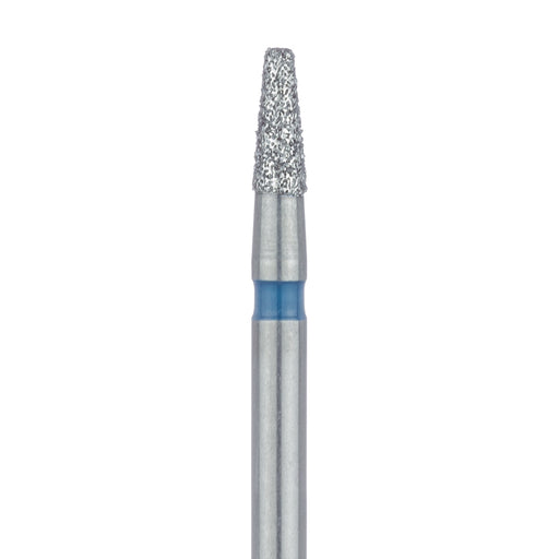 Tapered Round Edge Diamond Bur, 1.6mm Ø, Medium, 0.9mm Tip Ø, FG - 845R-016-FG - Avtec Dental