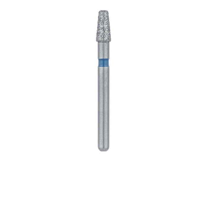 Tapered Round Edge Diamond Bur, 2.1mm Ø, Medium, 1.4mm Tip Ø, FG - 845R-021-FG - Avtec Dental