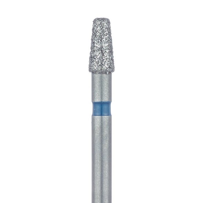 Tapered Round Edge Diamond Bur, 2.1mm Ø, Medium, 1.4mm Tip Ø, FG - 845R-021-FG - Avtec Dental