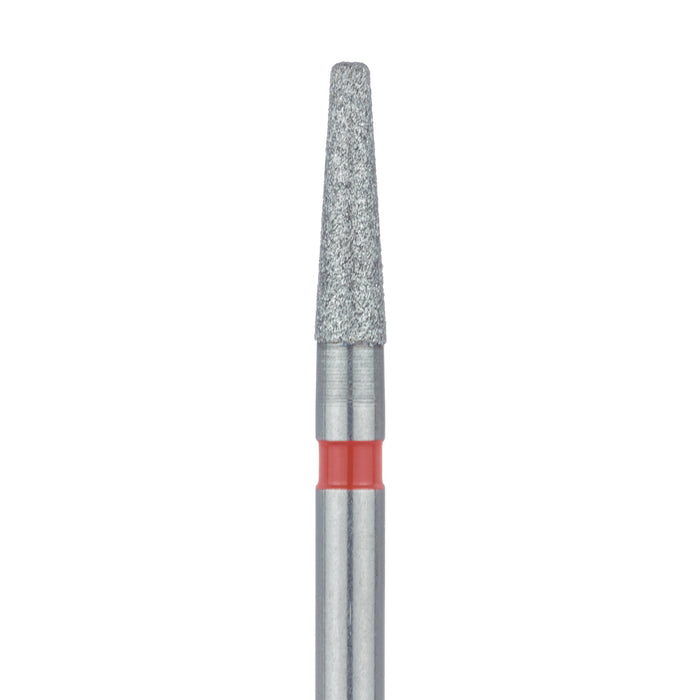 Tapered Round Edge Diamond Bur, 1.6mm Ø, Fine, 0.9mm Tip Ø, FG - 846RF-016-FG - Avtec Dental