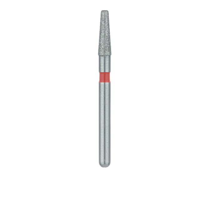 Tapered Round Edge Diamond Bur, 1.8mm Ø, Fine, 1.1mm Tip Ø, FG - 846RF-018-FG - Avtec Dental