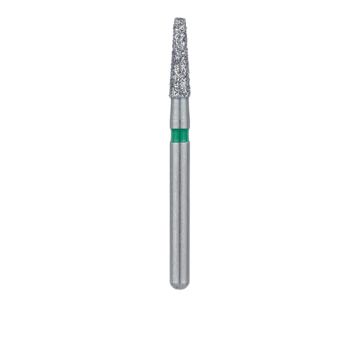 Tapered Round Edge Diamond Bur, 1.6mm Ø, Coarse, 0.9mm Tip Ø, FG - 846RG-016-FG - Avtec Dental