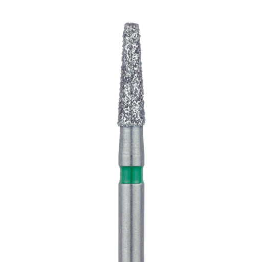 Tapered Round Edge Diamond Bur, 1.6mm Ø, Coarse, 0.9mm Tip Ø, FG - 846RG-016-FG - Avtec Dental