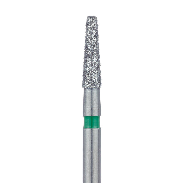Tapered Round Edge Diamond Bur, 1.6mm Ø, Coarse, 0.9mm Tip Ø, FG - 846RG-016-FG - Avtec Dental