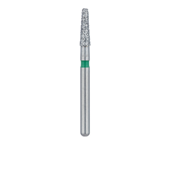 Tapered Round Edge Diamond Bur, 1.8mm Ø, Coarse, 1.1mm Tip Ø, FG - 846RG-018-FG - Avtec Dental