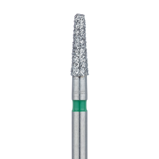 Tapered Round Edge Diamond Bur, 1.8mm Ø, Coarse, 1.1mm Tip Ø, FG - 846RG-018-FG - Avtec Dental