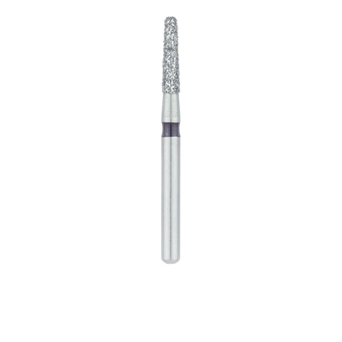 Single-Use Diamond Bur, Sterile, 25 Pack, 1.6mm Ø, Tapered, Round Edge, 0.9mm Tip Ø, 6mm Working Length, Super Coarse, SS - 0816.6CS - Avtec Dental