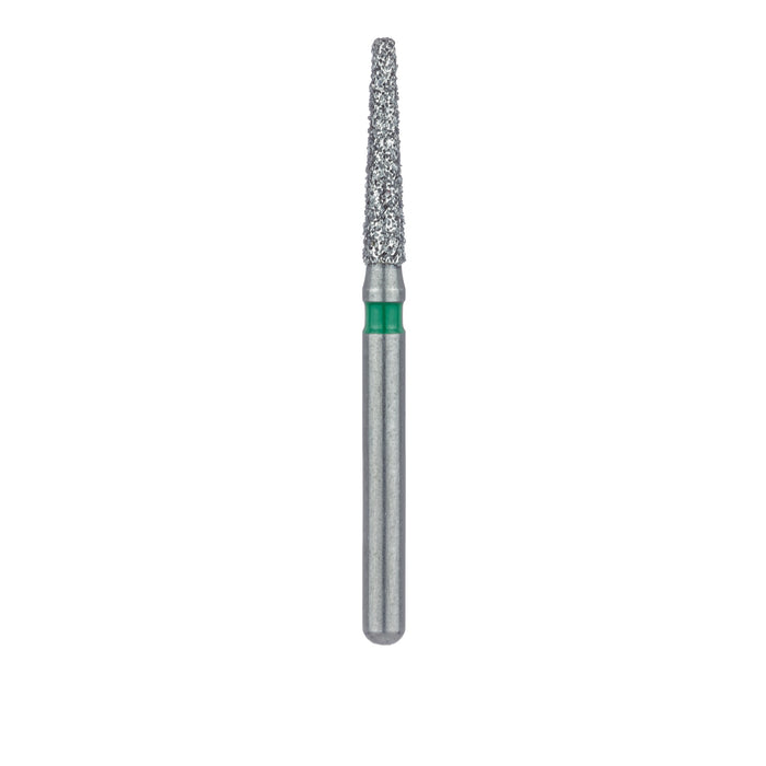Long Tapered Round Edge Diamond Bur, 1.6mm Ø, Coarse, 0.9mm Tip Ø, FG - 847RG-016-FG - Avtec Dental