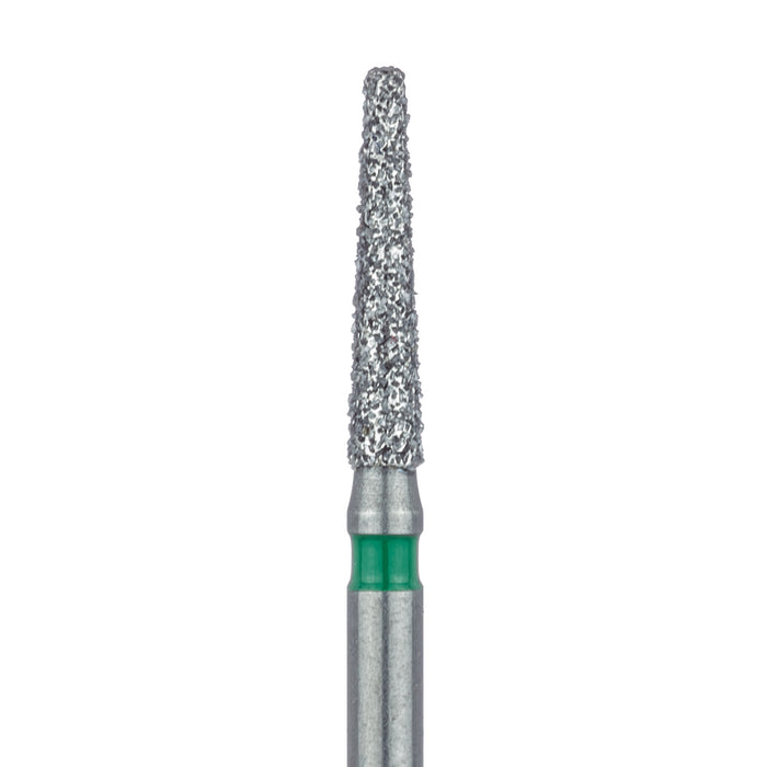 Long Tapered Round Edge Diamond Bur, 1.6mm Ø, Coarse, 0.9mm Tip Ø, FG - 847RG-016-FG - Avtec Dental