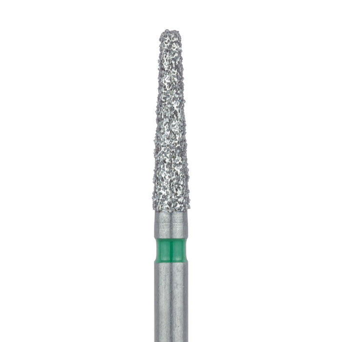 Long Tapered Round Edge Diamond Bur, 1.8mm Ø, Coarse, 1.4mm Tip Ø, FG - 847RG-018-FG - Avtec Dental