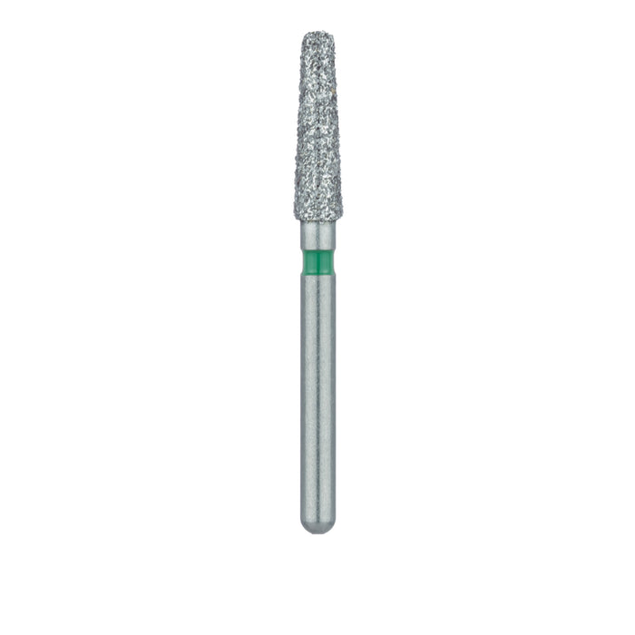 Long Tapered Round Edge Diamond Bur, 2.3mm Ø, Coarse, 1.6mm Tip Ø, FG - 847RG-023-FG - Avtec Dental