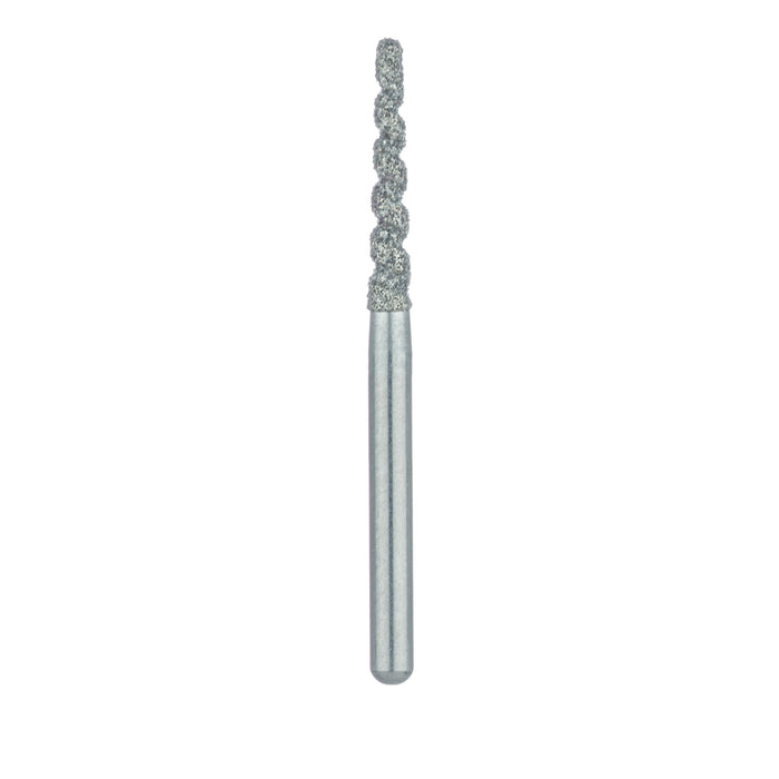 Extra Long Tapered Round Edge Diamond Bur, Cool & Efficient, 1.6mm Ø, Medium, 0.9mm Tip Ø, FG - 848D-016-FG - Avtec Dental