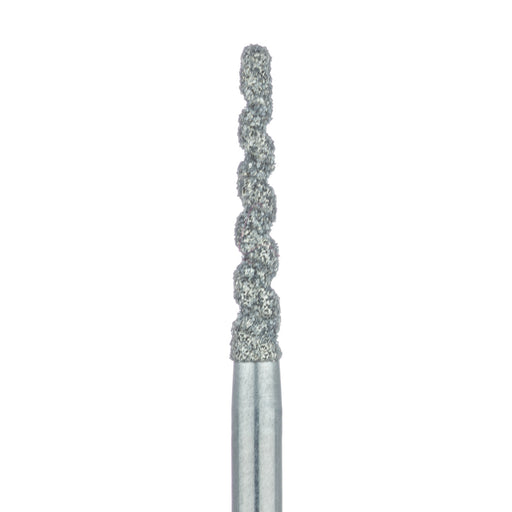 Extra Long Tapered Round Edge Diamond Bur, Cool & Efficient, 1.6mm Ø, Medium, 0.9mm Tip Ø, FG - 848D-016-FG - Avtec Dental