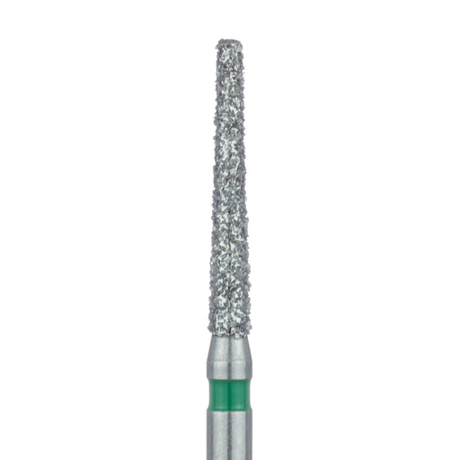 Extra Long Tapered Flat End Diamond Bur, 1.6mm Ø, Coarse, 0.8mm Tip Ø, FG - 848G-016-FG - Avtec Dental