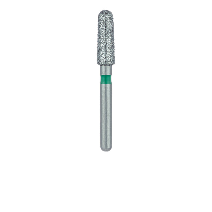 Round End Taper Chamfer Diamond Bur, 2.5mm Ø, Coarse, SS - 849G-025-SS - Avtec Dental