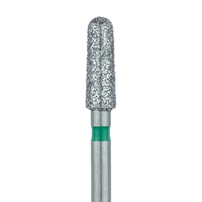 Round End Taper Chamfer Diamond Bur, 2.5mm Ø, Coarse, SS - 849G-025-SS - Avtec Dental