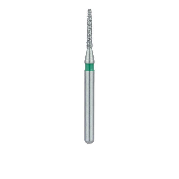 Round End Taper Chamfer Diamond Bur, 1mm Ø, Coarse, FG - 849G-010-FG - Avtec Dental