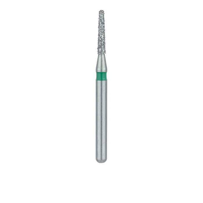 Round End Taper Chamfer Diamond Bur, 1.2mm Ø, Coarse, FG - 849G-012-FG - Avtec Dental