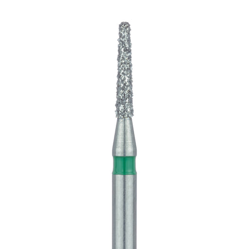 Round End Taper Chamfer Diamond Bur, 1.2mm Ø, Coarse, FG - 849G-012-FG - Avtec Dental