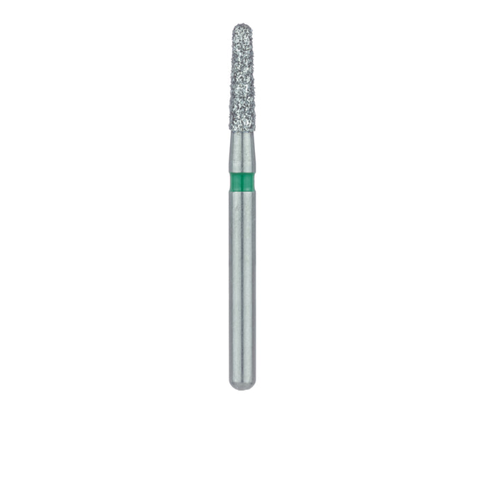 Round End Taper Chamfer Diamond Bur, 1.6mm Ø, Coarse, FG - 849G-016-FG - Avtec Dental