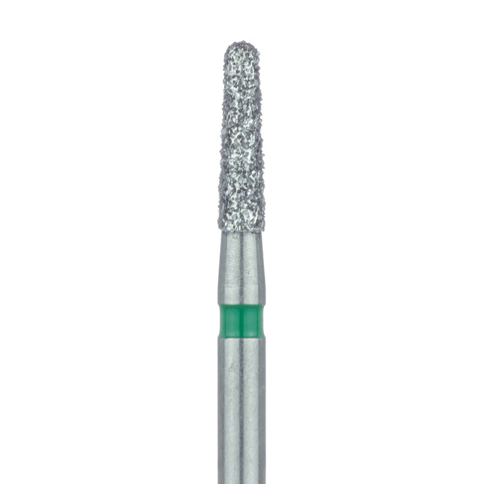 Round End Taper Chamfer Diamond Bur, 1.6mm Ø, Coarse, FG - 849G-016-FG - Avtec Dental
