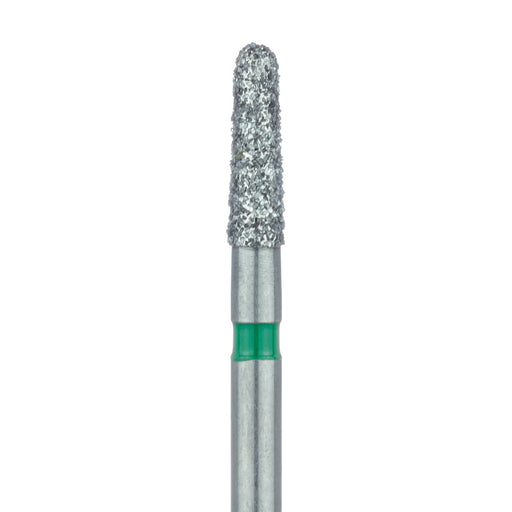 Round End Taper Chamfer Diamond Bur, 1.8mm Ø, Coarse, FG - 849G-018-FG - Avtec Dental