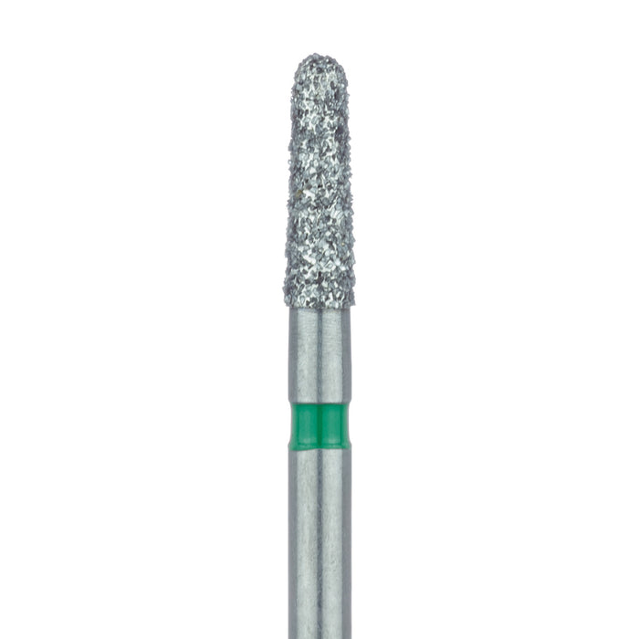 Round End Taper Chamfer Diamond Bur, 1.8mm Ø, Coarse, FG - 849G-018-FG - Avtec Dental