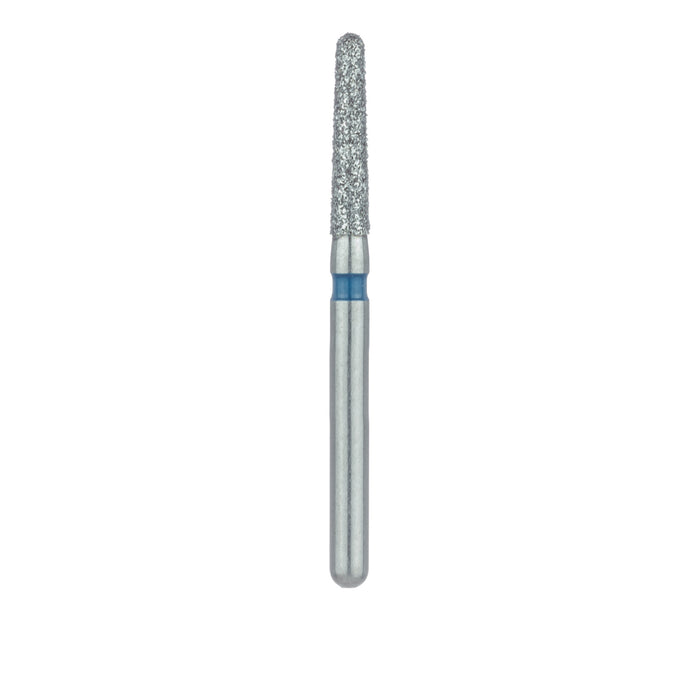 Single-Use Diamond Bur, Sterile, 25 Pack, 1.6mm Ø, Spiral, Tapered, Round End, 8.5mm Working Length, Coarse, FG - 8116.8C - Avtec Dental