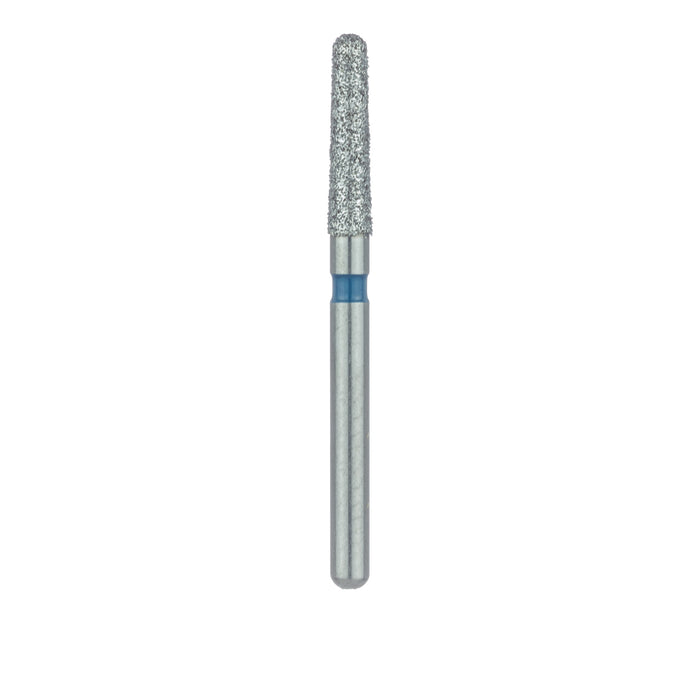 Single-Use Diamond Bur, Sterile, 25 Pack, 1.8mm Ø, Spiral, Tapered, Round End, 8.5mm Working Length, Coarse, FG - 8118.7C - Avtec Dental