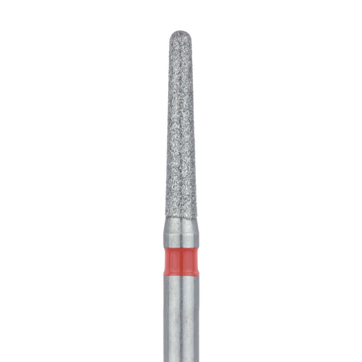 Round End Taper Chamfer Diamond Bur, 1.4mm Ø, Fine, FG - 850F-014-FG - Avtec Dental
