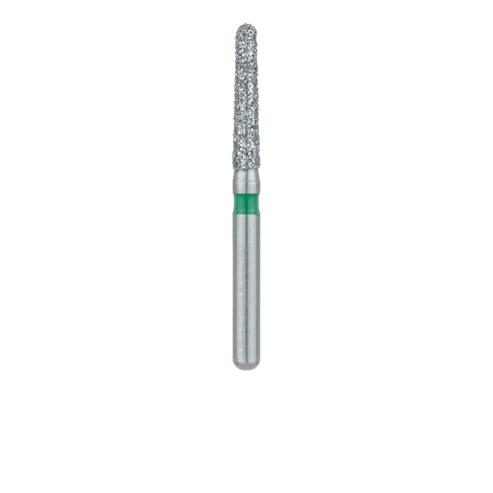 Round End Taper Chamfer Diamond Bur, 1.6mm Ø, Coarse, SS - 850G-016-SS - Avtec Dental