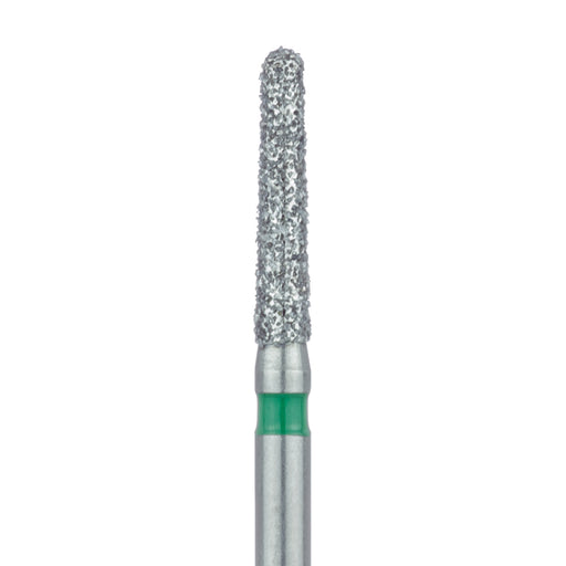 Round End Taper Chamfer Diamond Bur, 1.6mm Ø, Coarse, SS - 850G-016-SS - Avtec Dental